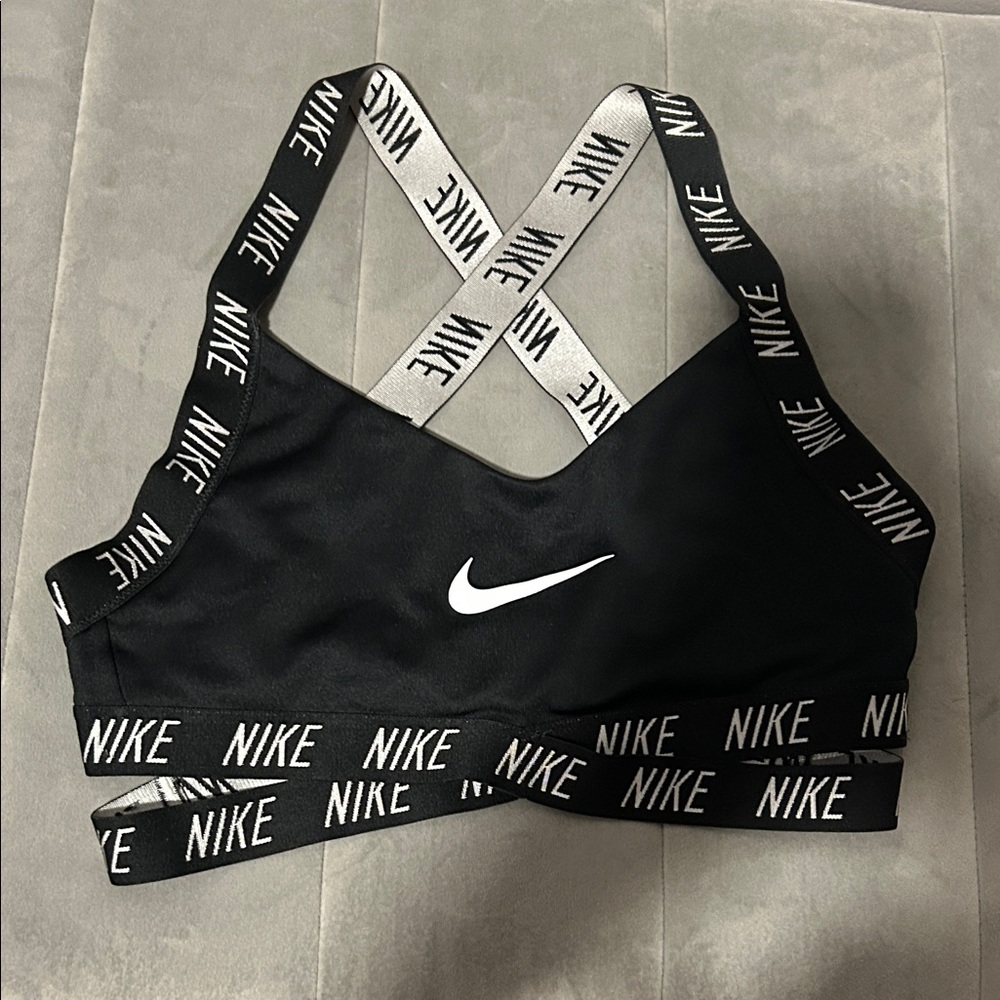 Nike Black and White Criss Cross Sports Bra
